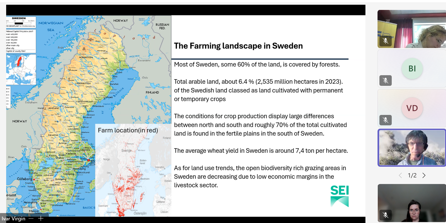 Photo: Screenshot of online presentation